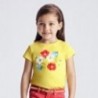 Tričko s potiskem pro dívky Mayoral 3019-29 Žlutá
