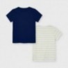 Sada triček s krátkým rukávem pro chlapce Mayoral 3045-78 Námořnická / bílá
