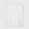 Tričko s dívčí aplikací Mayoral 3024-42 krém