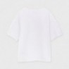 Tričko s krátkým rukávem pro dívky Mayoral 6004-91 bílá / černá