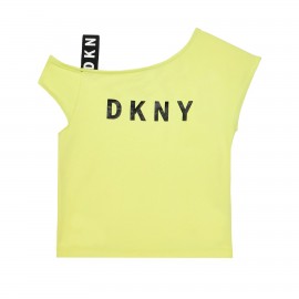 Dívčí halenka DKNY D35R44-60B žlutá barva