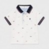 Chlapecké vzorované polo tričko Mayoral 1105-29 Krém