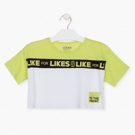 Krátké dívčí tričko Losan 114-1017AL-744 barva Lime