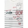 Chlapecké pruhované tričko Losan 115-1000AL-002 Krémová barva