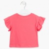 Tričko s krátkým rukávem pro dívky Losan 116-1030AL-766 růžové barvy