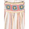 Dívčí lněné pruhované šaty Losan 116-7026AL-718 růžové barvy