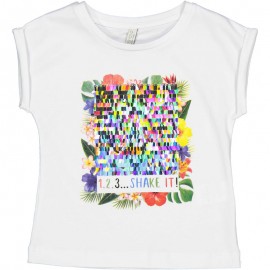 Dívčí tričko Birba & Trybeyond 24420-15A s krátkým rukávem, bílé barvy
