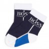 Dva páry chlapeckých ponožek HUGO BOSS J00093-787 námořnická modrá barva