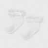 Dívčí ponožky s límcem Mayoral 9367-85 bílé