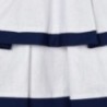 Dívčí plátěné šaty Mayoral 3925-11 Bílá / tmavě modrá