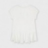 Tričko s krátkým rukávem pro dívku Mayoral 6005-32 krémová / růžová