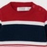 Pruhovaný svetr pro chlapce Mayoral 1333-95 tmavě modrá / červená