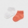 Sada 2 párů ponožek dívka Mayoral 9365-36 oranžový