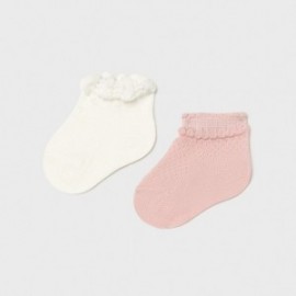 Sada 2 párů ponožek dívčí Mayoral 9365-33 růžová