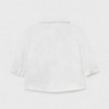 Chlapecké bílé tričko Mayoral 1175-40 s dlouhým rukávem a motýlkem