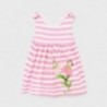 Dívčí pruhované šaty Mayoral 1991-77 růžové