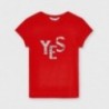 Tričko s krátkým rukávem pro dívku Mayoral 854-21 červené