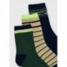 Mayoral 11-10136-016 3 páry ponožek pro chlapce 10136-16 zelené