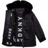 DKNY D36649-09B Parka bunda pro dívky Černá barva