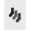 Mayoral 11-10135-063 Sada 3 párů ponožek pro chlapce 10135-63 tmavě modrá