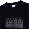 HUGO BOSS J25L64-09B Chlapecké tričko s dlouhým rukávem černé barvy