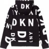 DKNY D25D63-M41 Dívčí mikina na zip černo-bílá barva