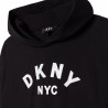 DKNY D32804-09B Šaty s kapucí pro dívky černá barva