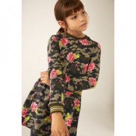 Květinové šaty pro dívky Boboli 421029-9415 zelené barvy