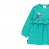 Pletené šaty pro dívku Boboli 233121-4551 tyrkysové barvy