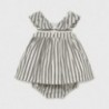 Dívčí pruhované šaty Mayoral 1825-32 Černá