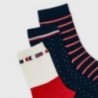 Sada 3 párů ponožek chlapec Mayoral 10054-48 Red