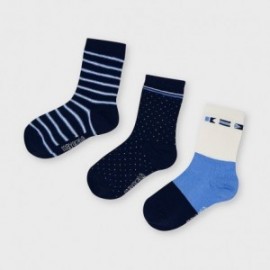 Sada 3 párů ponožek chlapec Mayoral 10054-50 Navy / modrá