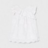 Dívčí šaty s výšivkou Mayoral 1990-35 Bílá