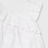 Dívčí šaty s výšivkou Mayoral 1990-35 Bílá