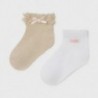 Sada 2 párů dívčích ponožek Mayoral 10011-25 zlaté