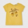 Tričko s dívčí aplikací Mayoral 3014-65 Hořčice