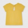Tričko s dívčí aplikací Mayoral 3014-65 Hořčice