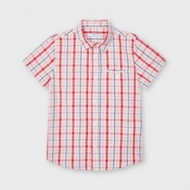 Kostkovaná košile pro chlapce Mayoral 3123-90 Červená