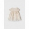 Mayoral 22-01906-048 Dívčí šaty s výšivkou 1906-48 béžové