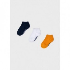 Mayoral 22-10230-095 Sada 3 párů ponožek chlapec 10230-95 oranžové