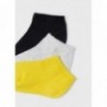 Mayoral 22-10172-016 Sada 3 párů ponožek chlapecké 10172-16 žluté
