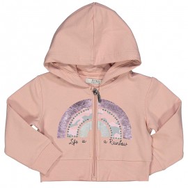 Birba Mikina s kapucí Baby Girl 46804-00 50C růžové barvy