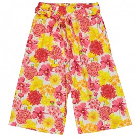 Trybeyond Květinové kalhoty Junior Girl 42186-00 95Z růžová/žlutá barva