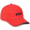 HUGO BOSS J21250-992 Chlapecká čepice červená barva
