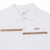 HUGO BOSS J25N61-10B Chlapecké polo triko bílá barva
