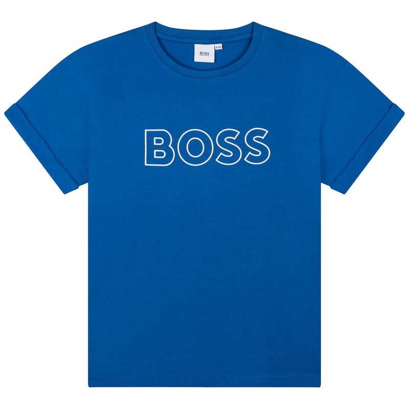 HUGO BOSS J25N82-871 Tričko s krátkým rukávem pro kluky modrá barva