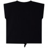 DKNY D35R94-09B Tričko s vázáním pro dívky černá barva