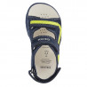 Chlapecké sandály Geox B254LA-022BC-C4502 tmavě modrá/limetková barva