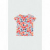 Květinové tričko pro dívky Boboli 204073-9819 oranžové barvy