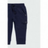 Kalhoty pro kluka Baby Boboli 394017-2440 tmavě modrá barva